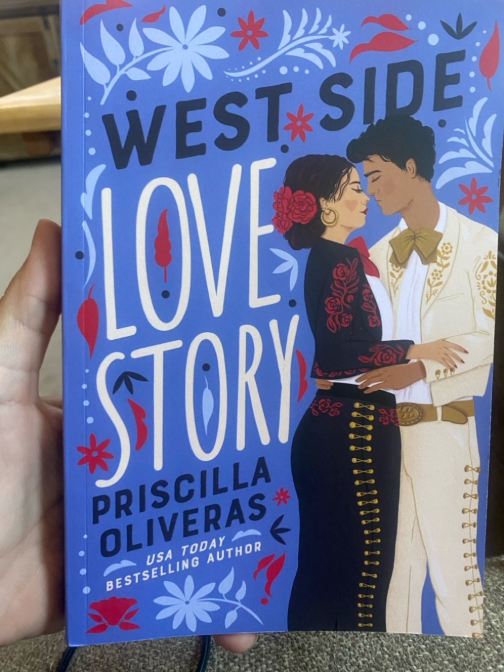 West Side Love Story by Priscilla Oliveras - Blue Floral Cover